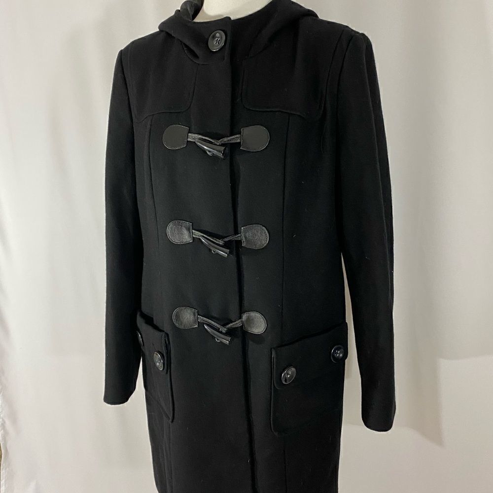 NWOT Style & Co Black Wool Coat with Toggle Closure